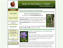 Tablet Screenshot of healthnaturallytoday.com